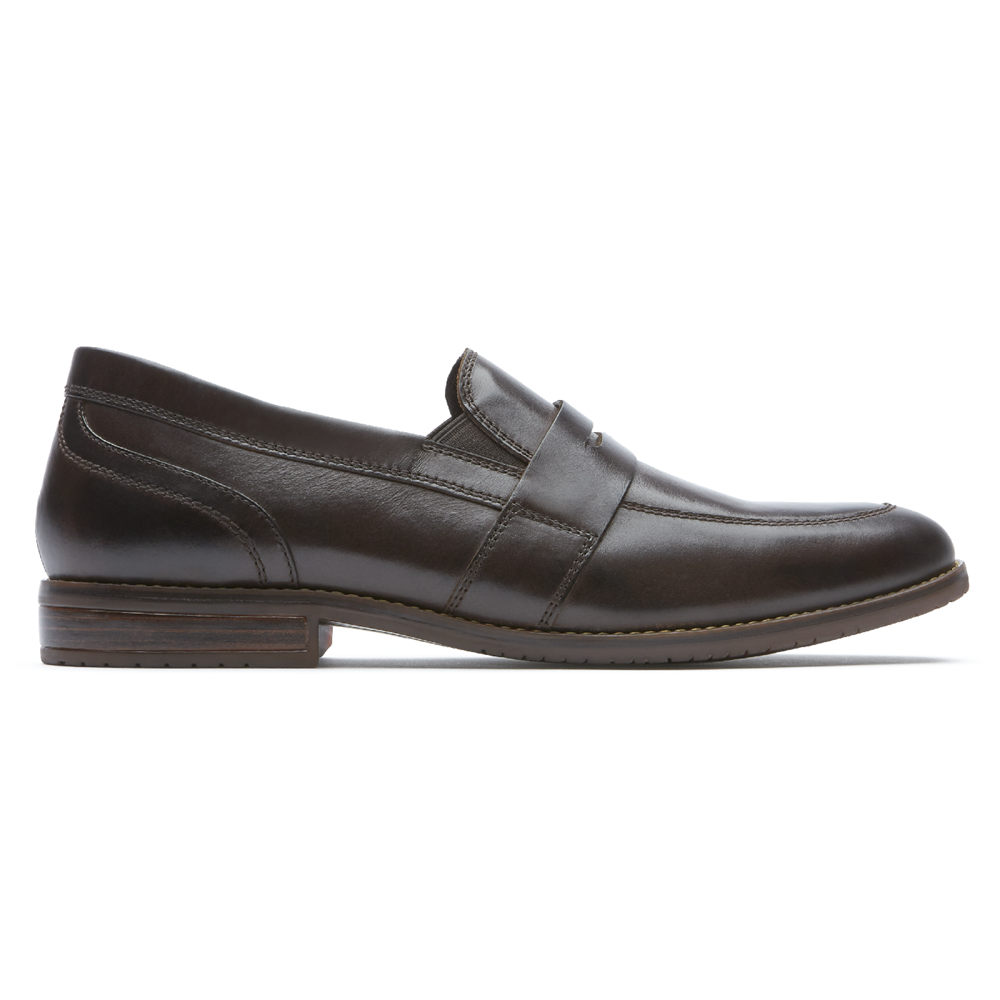 Rockport Mens Loafers Brown - Style Purpose 3 Double Gore Penny - UK 164-IAZUNF